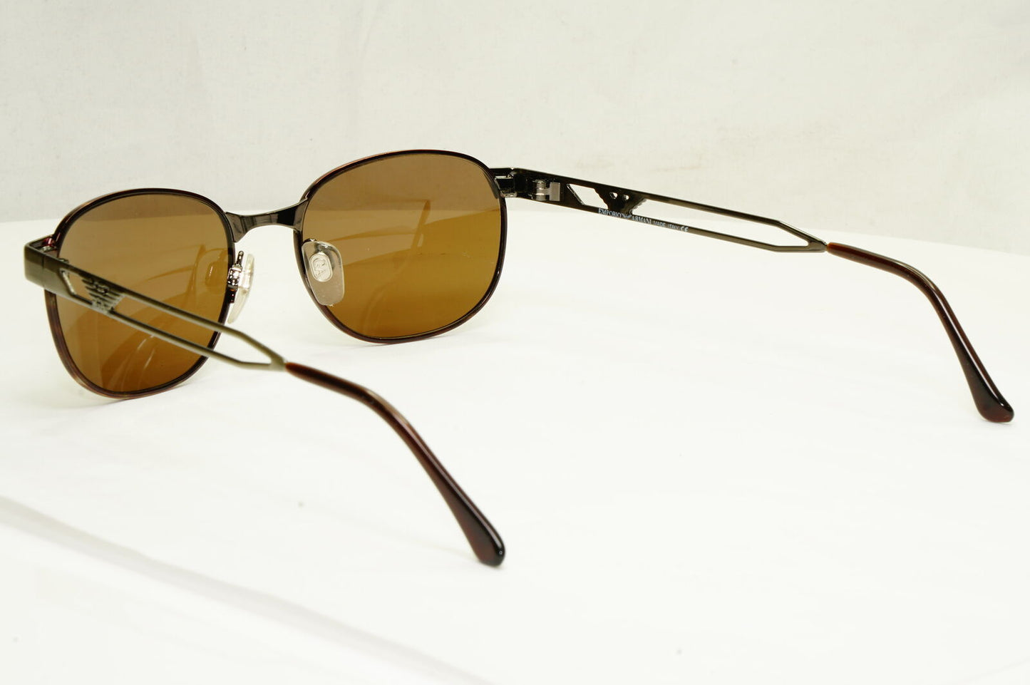 Emporio Armani 1997 Vintage Metal Sunglasses Mens Womens Silver Eagle 051 973
