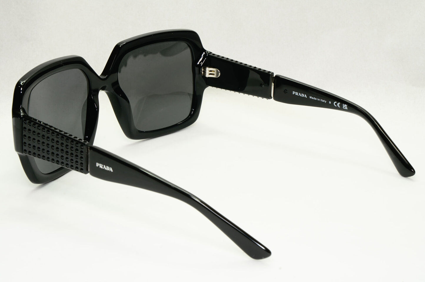 Prada Sunglasses Black Square Diamante Crystal PR21XS SPR 21X 01E-5S0