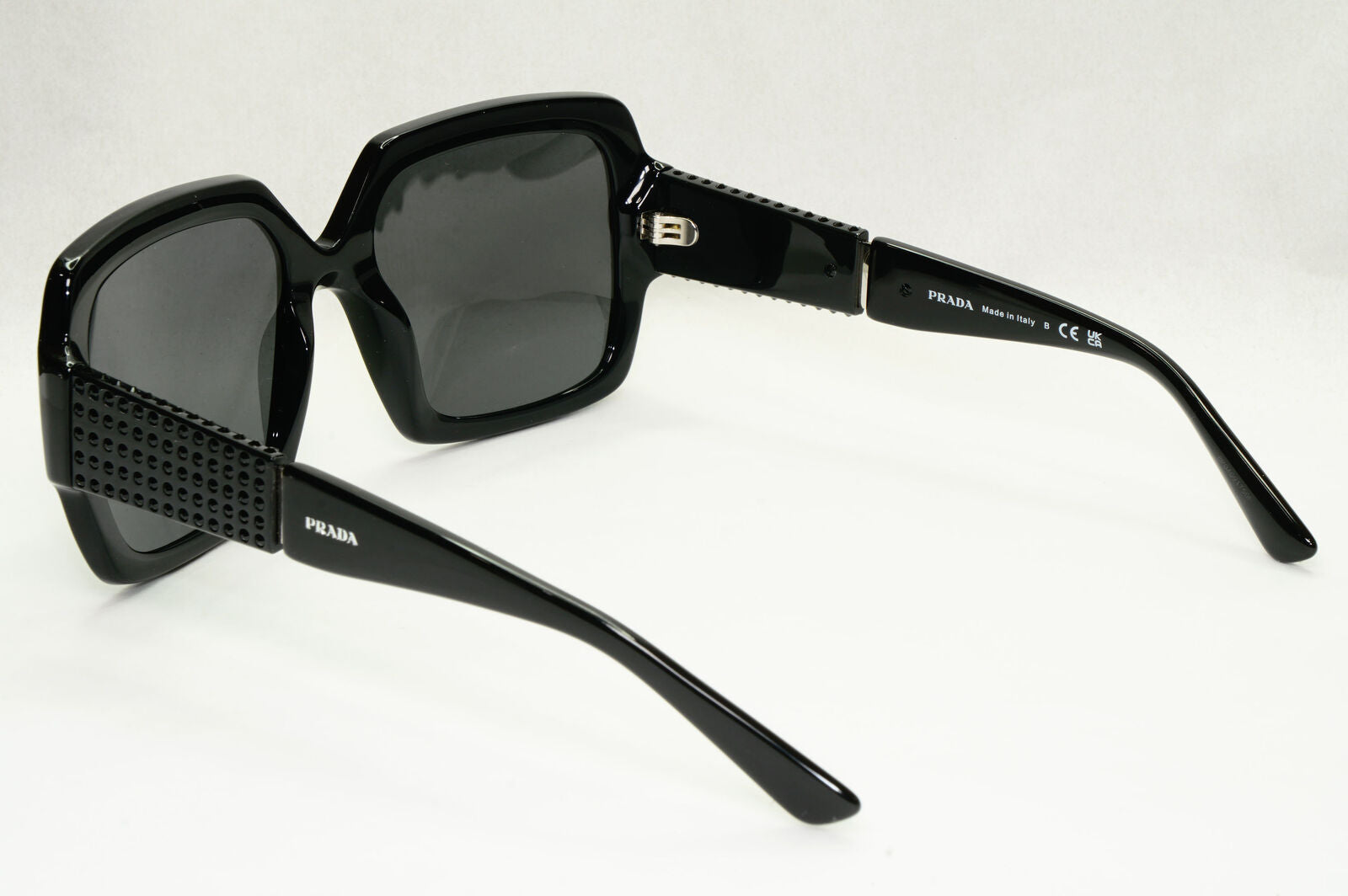 Prada Sunglasses Black Square Diamante Crystal PR21XS SPR 21X 01E-5S0