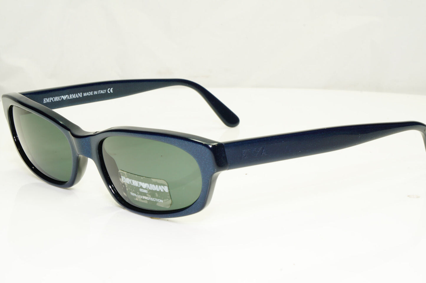 Emporio Armani 1999 Vintage Mens Womens Sunglasses Blue Rectangle 563 246 34387