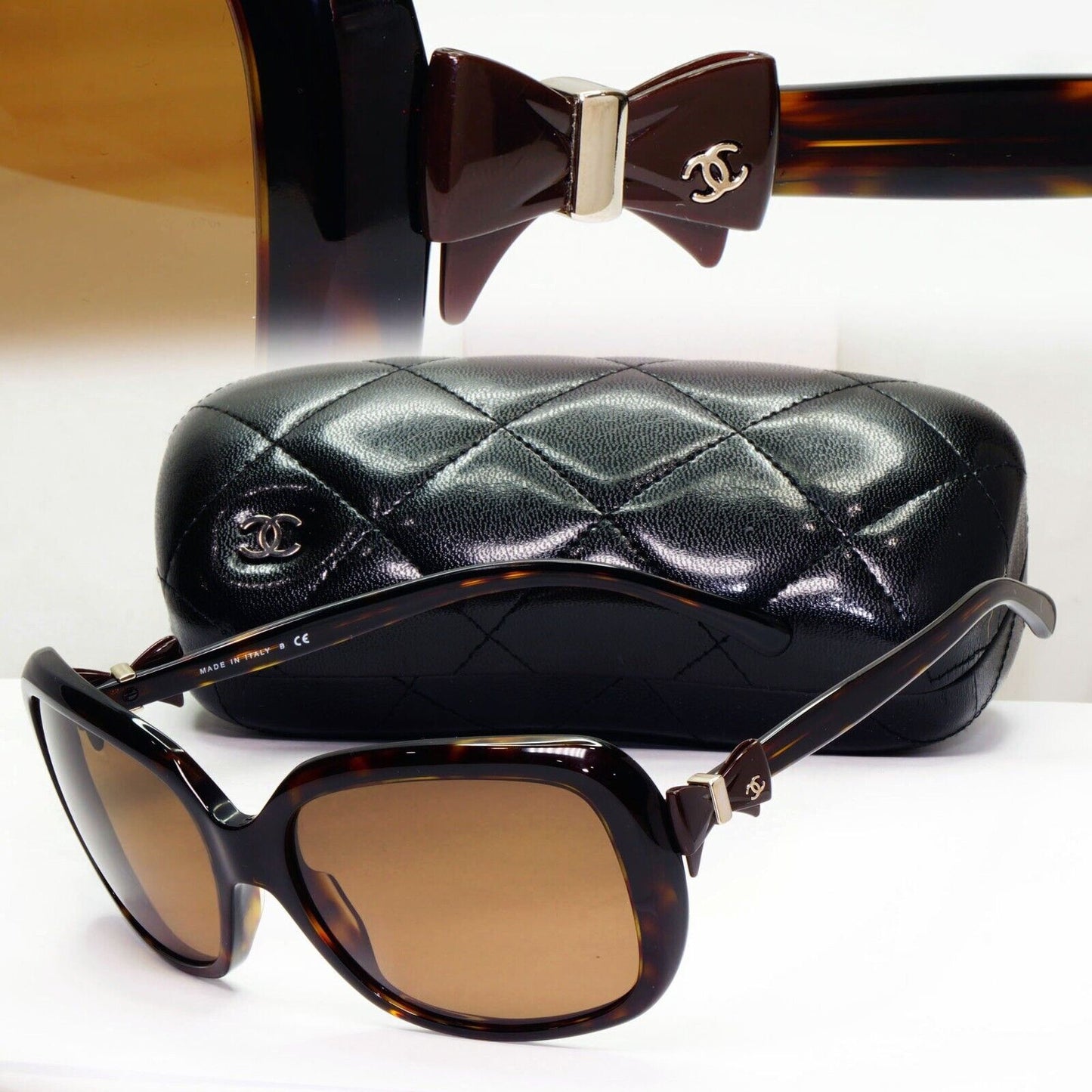 Chanel Sunglasses 2011 Bows Brown Tortoiseshell Square 5171 c.714/3B 250125