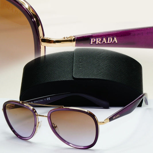 Prada Sunglasses 2012 Vintage Gold Purple Unisex PR51PS SPR 51P ZVN-6P1 050824