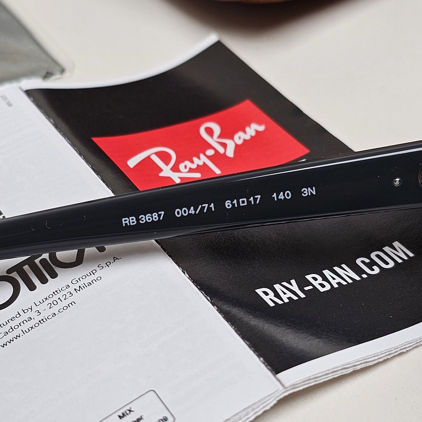 Ray-Ban Sunglasses Gunmetal Grey Square Pilot Navigator RB 3687 002/31 61mm