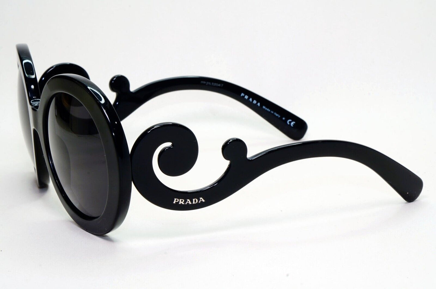 Prada Sunglasses Swirl Baroque Round Black PR27NS SPR 27N 1AB-3M1 250924