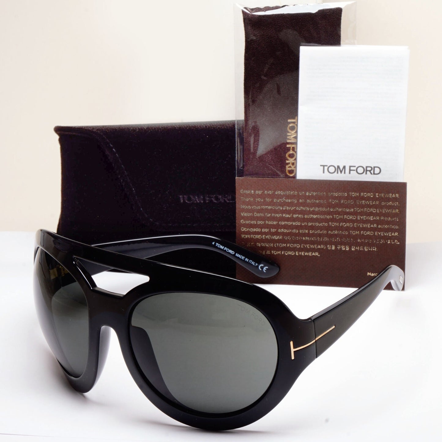 Tom Ford Sunglasses Serena-02 Black Wrap Ski Large Oversized FT0886 TF 886 01A