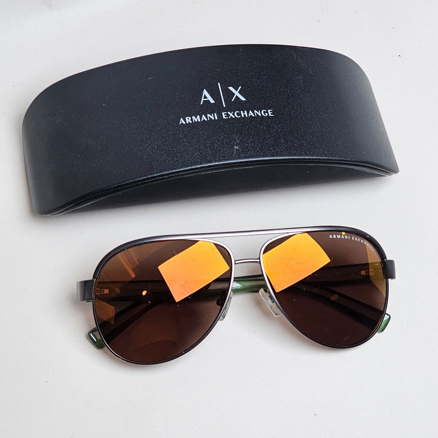 Armani Exchange Sunglasses 2015 Brown Gold Grey Pilot AX 2013 6072/73 221124