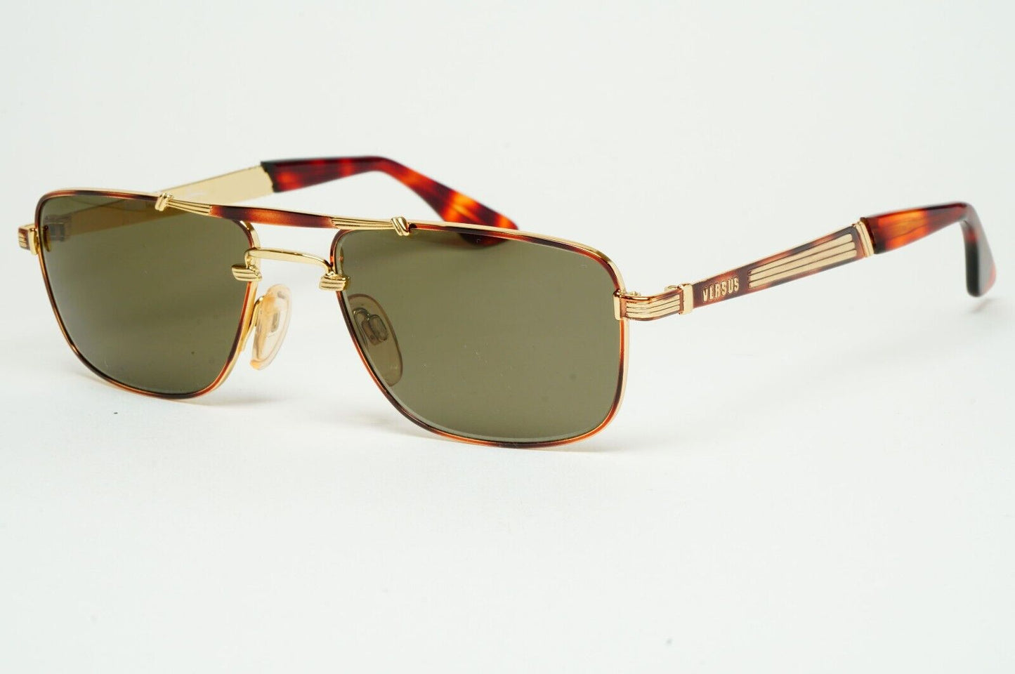 Versus Sunglasses 1996 by Gianni Versace Vintage Navigator Gold MOD F04 COL 34M