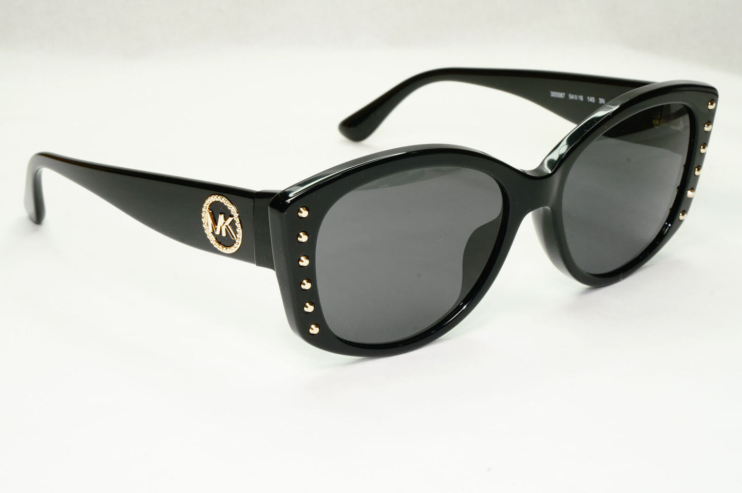 Michael Kors Sunglasses Black Gold Studs Square MK 2175U Charleston 300587