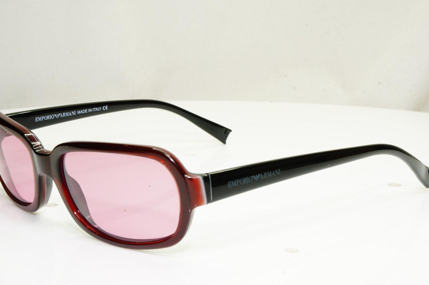Emporio Armani 1999 Vintage Mens Womens Sunglasses Black Burgundy 623 474 30699