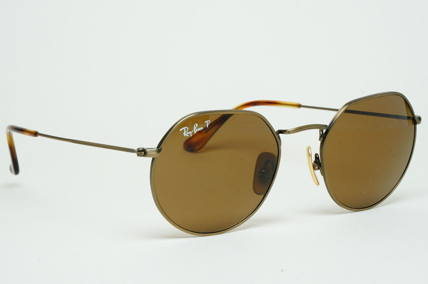 Ray-Ban Sunglasses Jack Titanium Polarised Brown Antique RB 8165 9207/57 51mm
