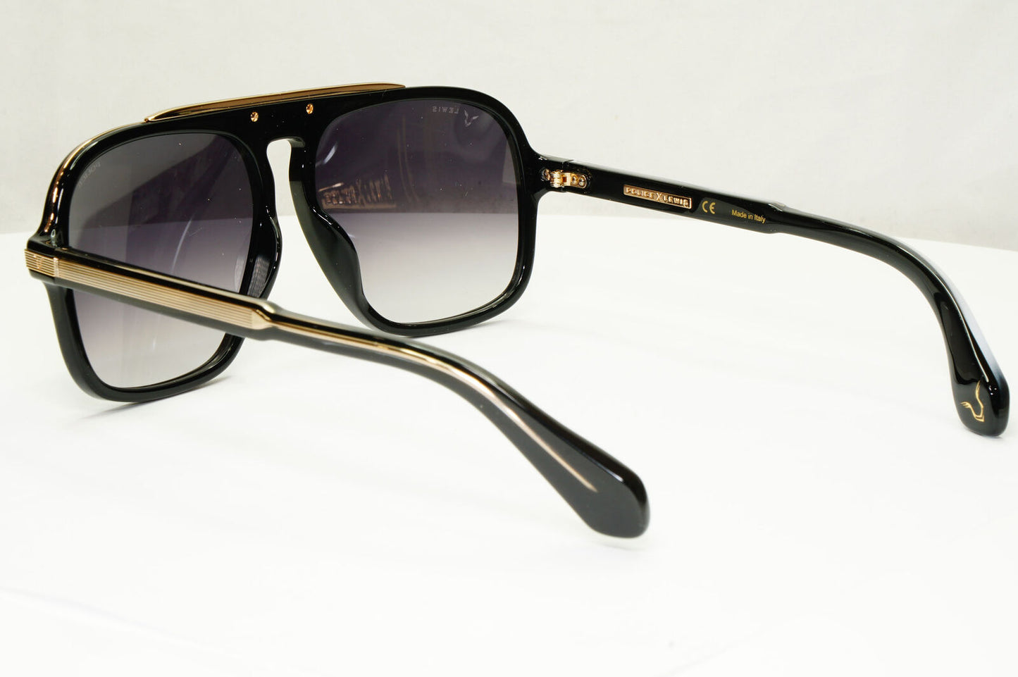 Police Lewis Hamilton F1 Sunglasses Black Gold Grey Lewis 38 SPL E20 COL 0700