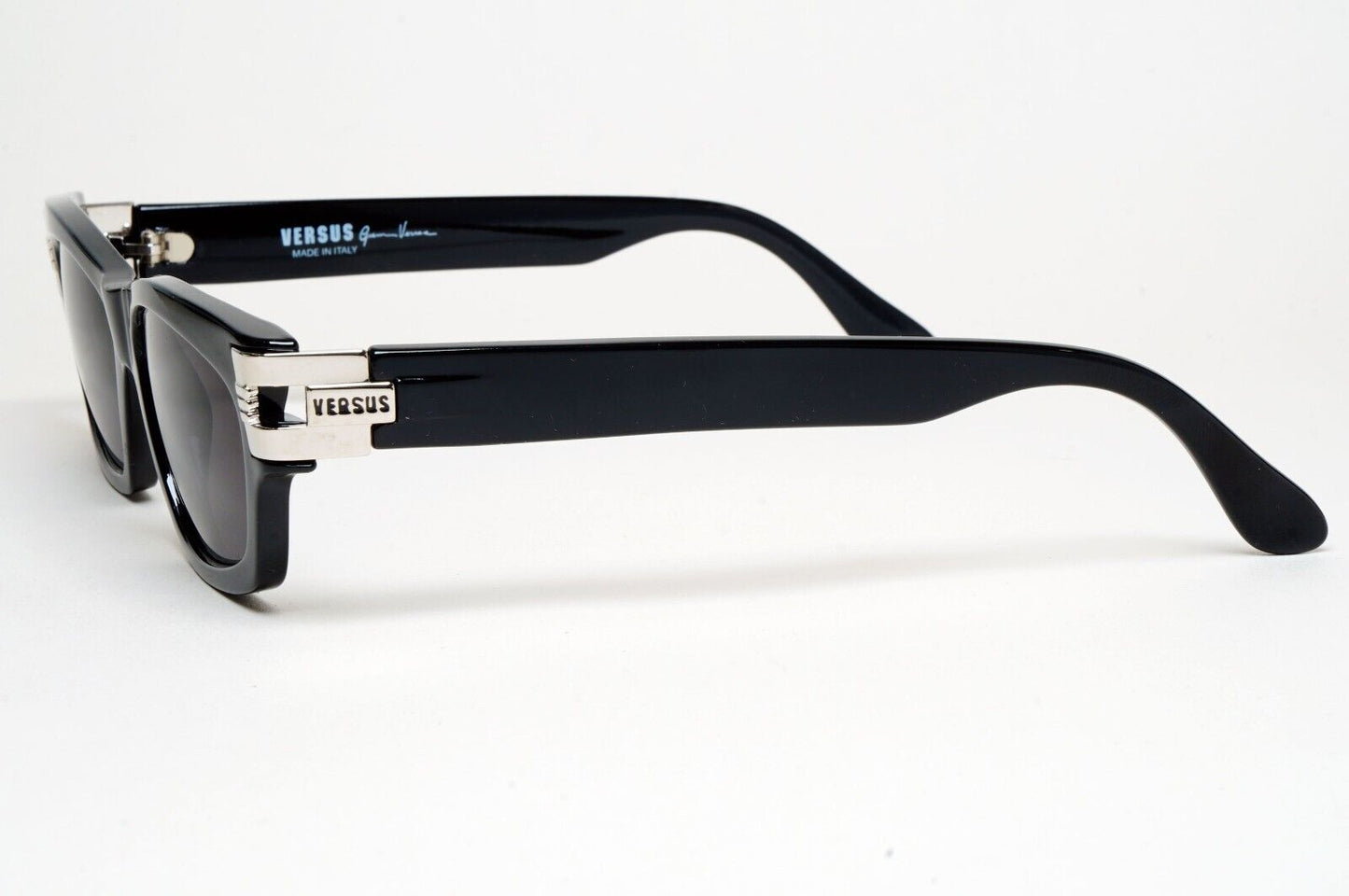 Versus Sunglasses 1996 by Gianni Versace Vintage Black Silver MOD E29 COL 852