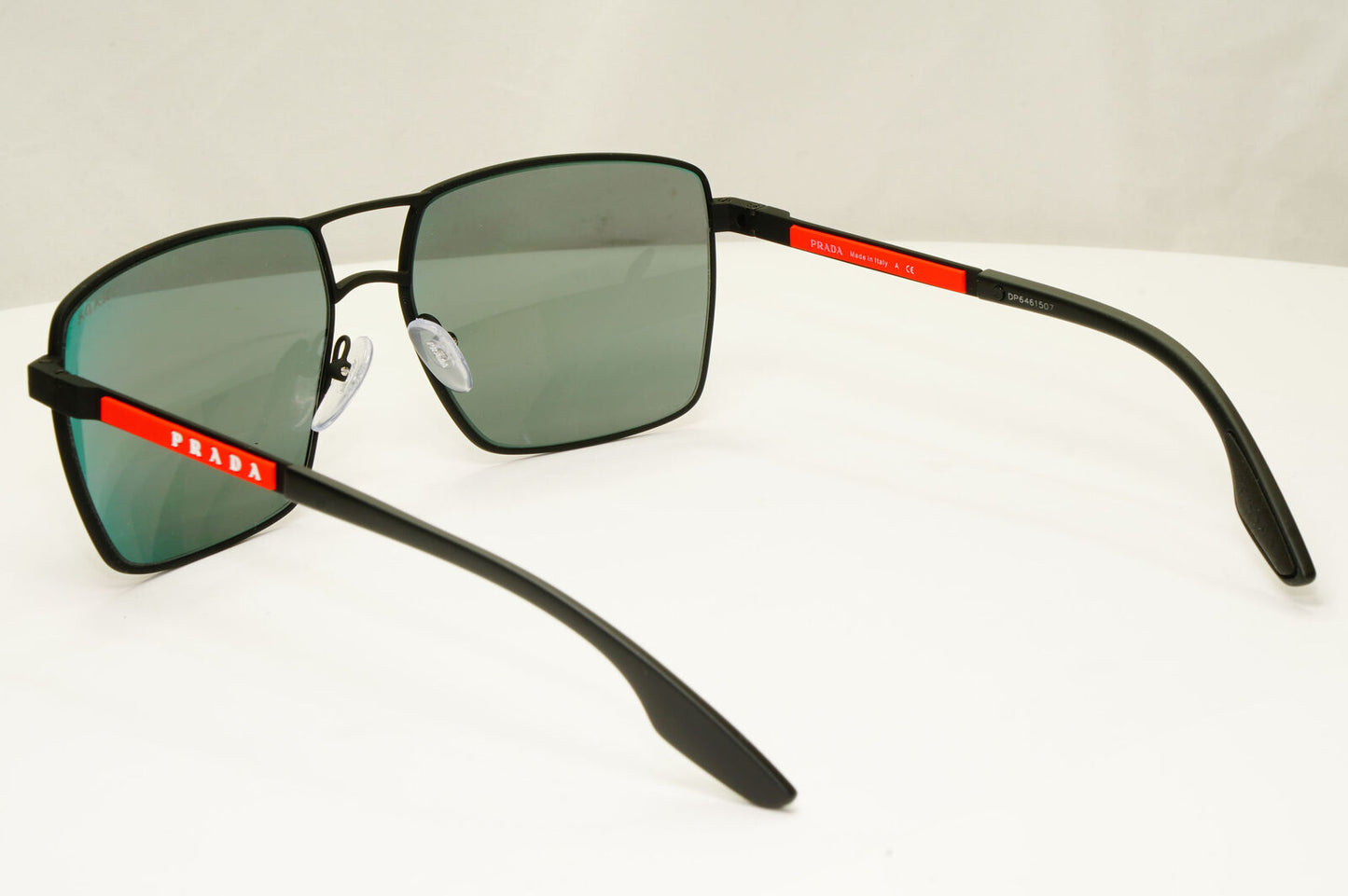 Prada Black Mirror Chameleon Sunglasses Square Red Blue SPS 50W PS50WS DG0-08F