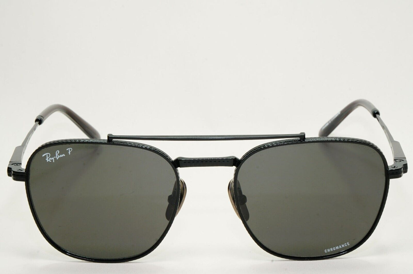 Ray-Ban Sunglasses Titanium Frank Black Polarised RB 8258 3141/K8 54mm