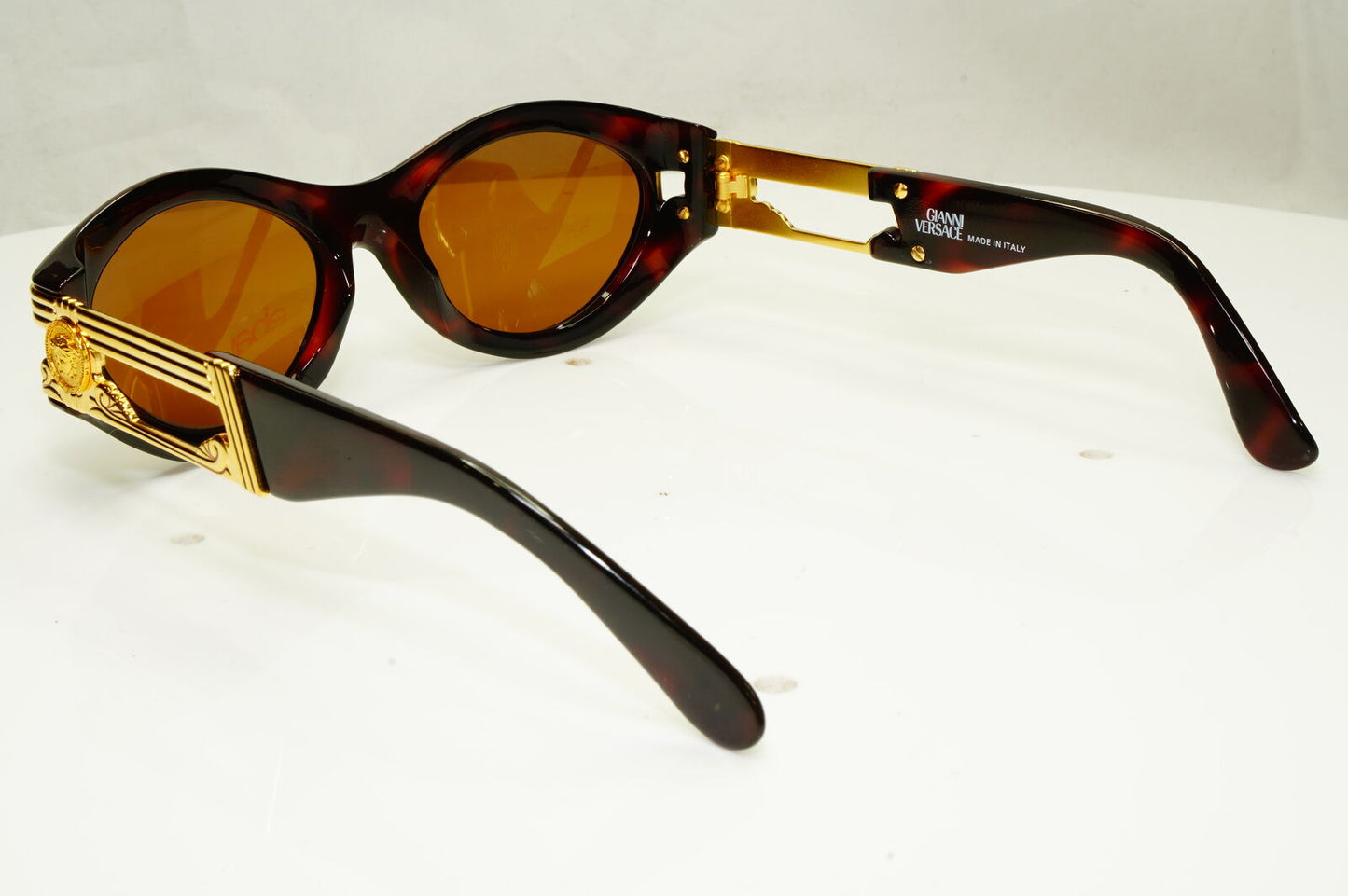 Gianni Versace 1996 Mens Vintage Gold Medusa Biggie Sunglasses MOD 488 COL 900