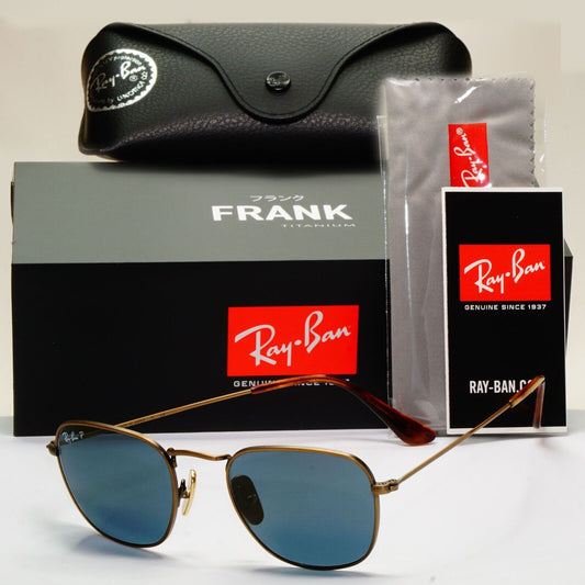 Ray-Ban Sunglasses Frank Titanium Polarised Bronze Blue RB 8157 9207/T0 48mm