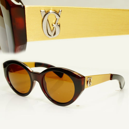 Gianni Versace 1996 Womens Vintage Gold Brown Sunglasses MOD 463/A COL 900