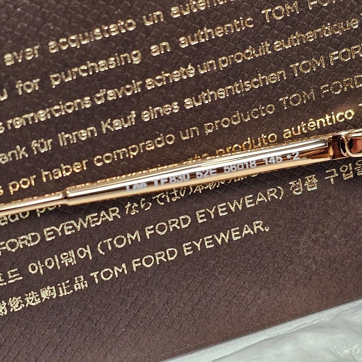 Tom Ford Sunglasses Lee Brown Tortoise Gold Square TF 830 52E FT0830 56mm 270424