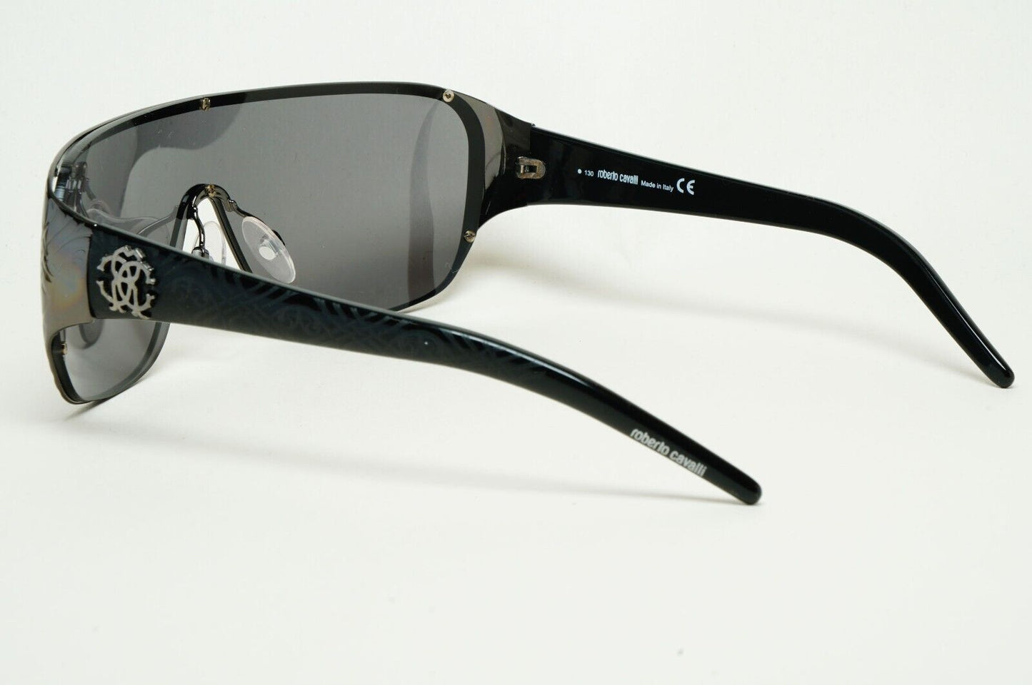 Roberto Cavalli Sunglasses 2006 Vintage Black Grey Shield Icario 394S 731 211124
