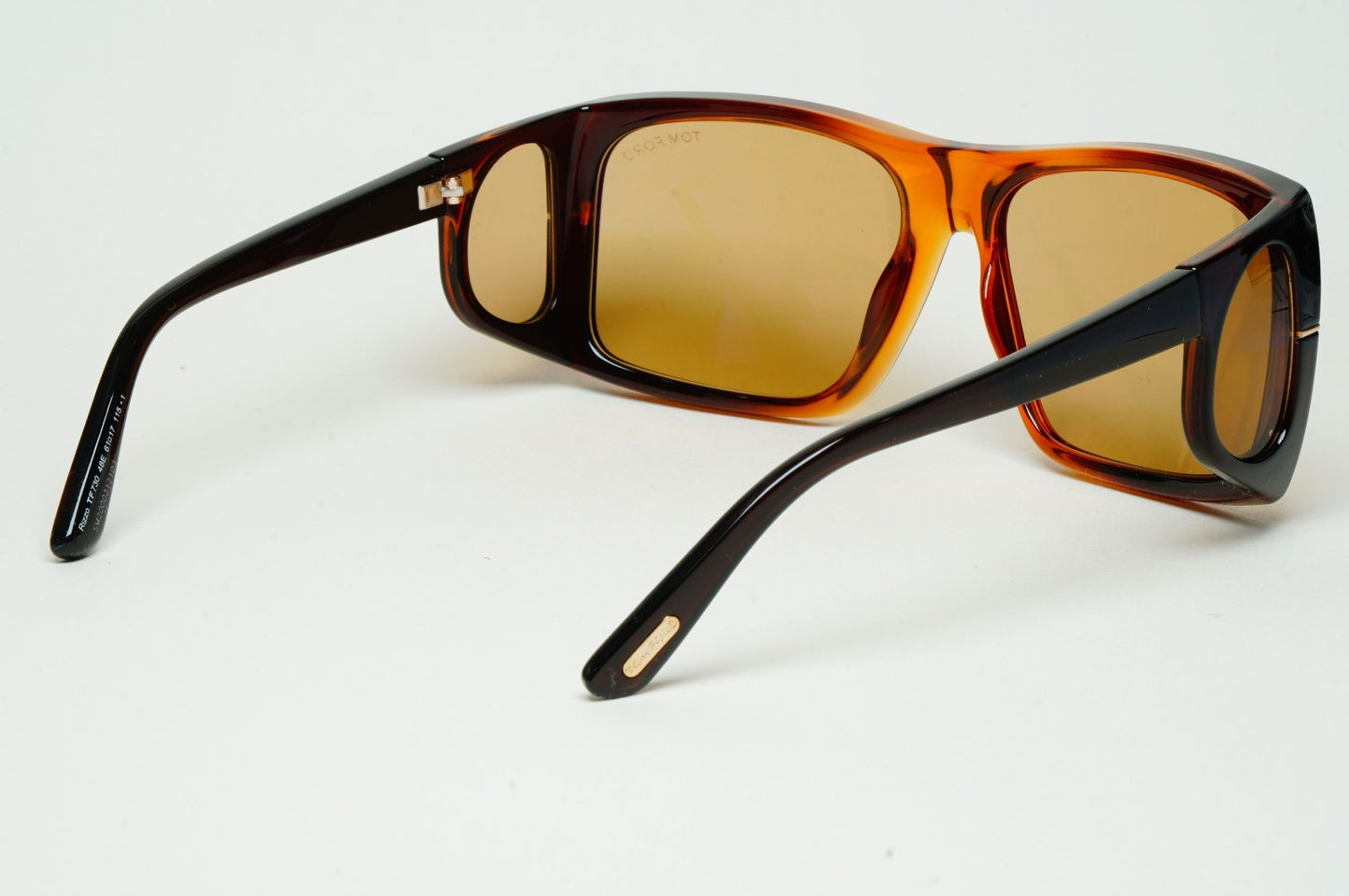 Tom Ford Sunglasses Rizzo Side Window Brown Yellow Square FT0730 TF 730 48E