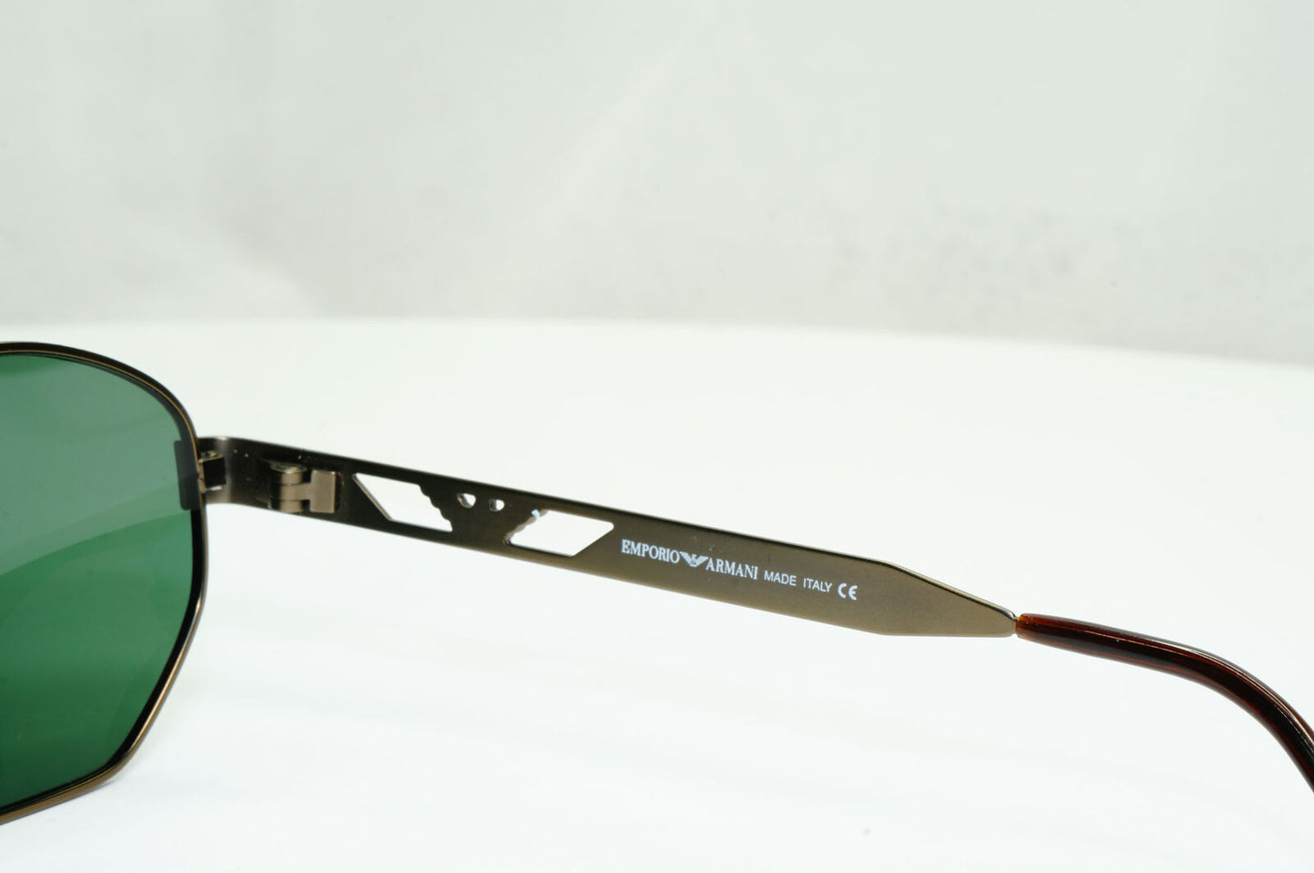Emporio Armani Sunglasses 1997 Vintage Brown Green Hexagonal Metal 035-S 924/29