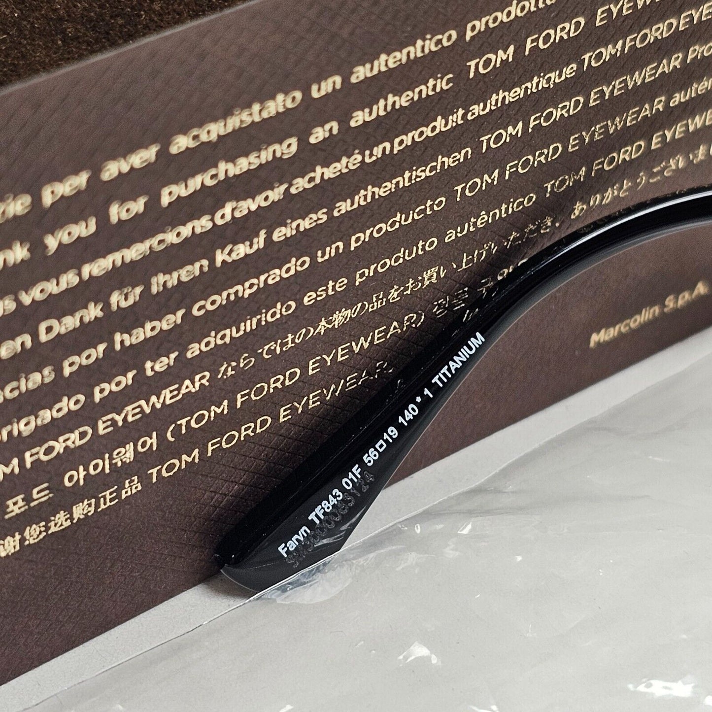 Tom Ford Sunglasses Faryn Titanium Black Gold Brown Gradient FT0843 TF 843 01F
