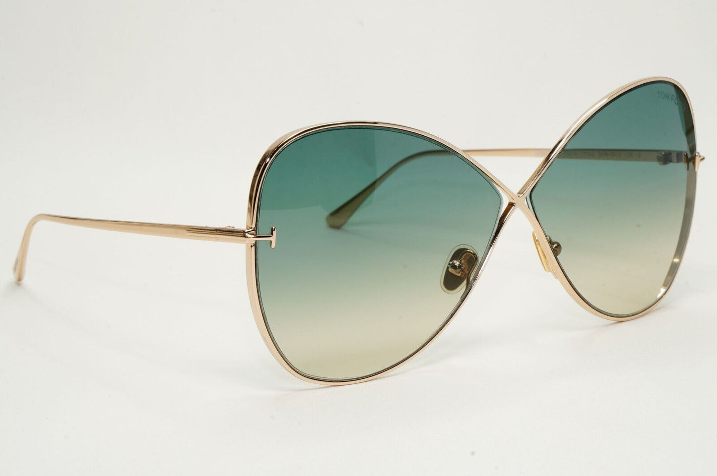 Tom Ford Sunglasses Nickie Rose Gold Green Gradient Butterfly TF0842 TF 842 28P