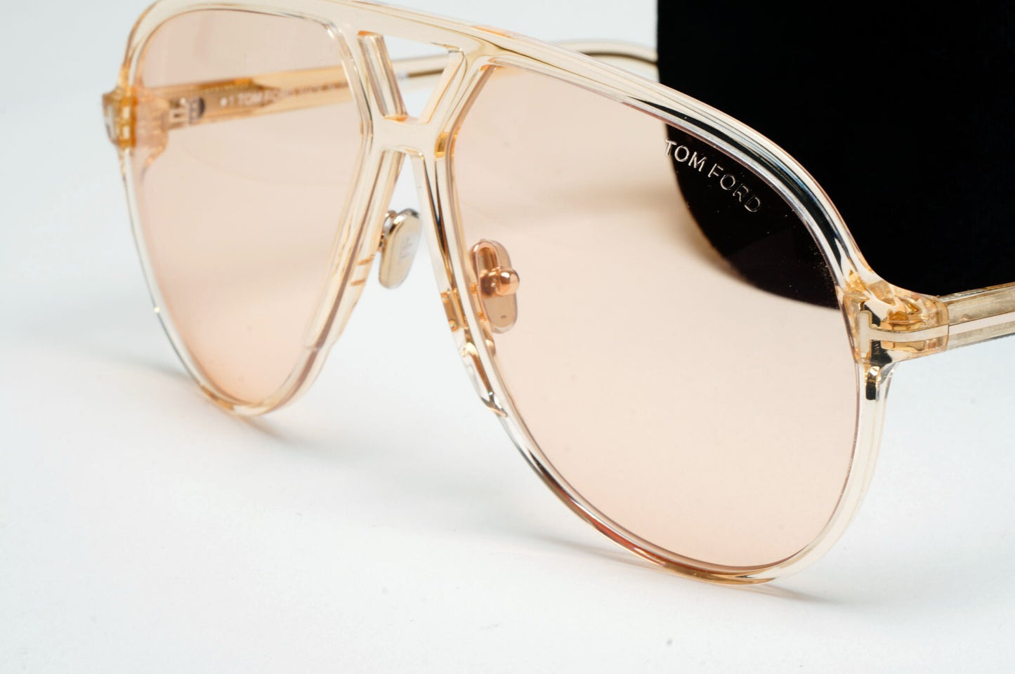 Tom Ford Sunglasses Bertrand Honey Light Brown Transparent FT1061 TF 1061 45E