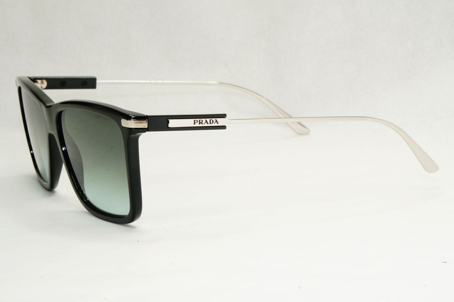 Prada Sunglasses Glass Lens Black Silver Grey Gradient PR01ZS SPR 01Z 1AB-06T