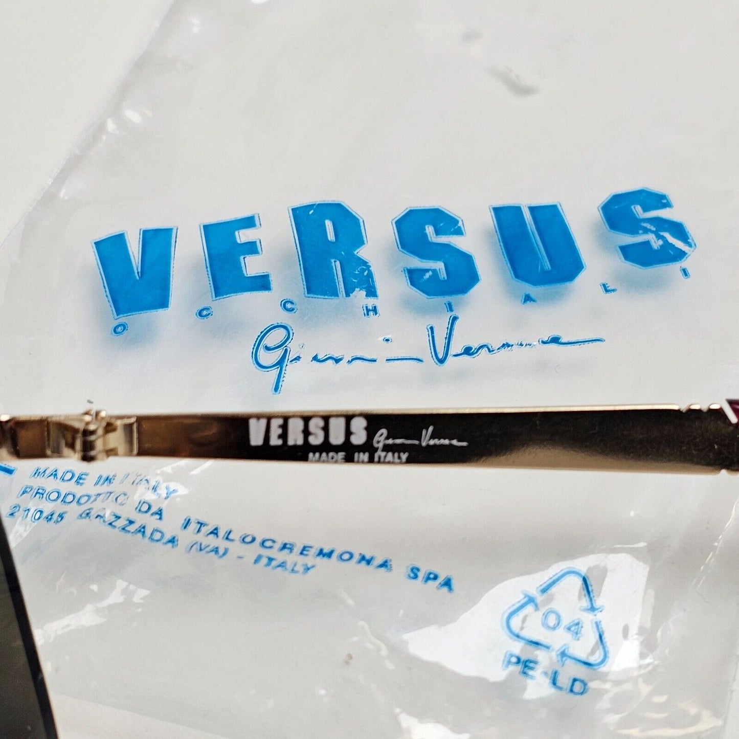 Versus Sunglasses 1996 by Gianni Versace Vintage Gold Brown MOD F02 COL 030