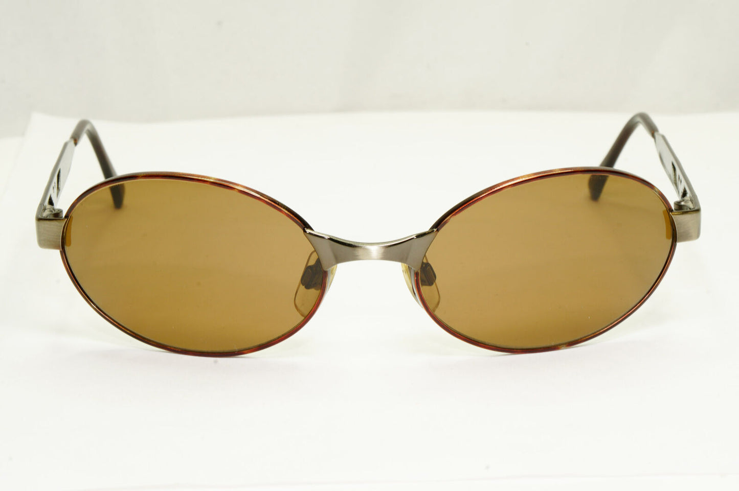 Emporio Armani 1997 Vintage Sunglasses Mens Brown Brushed Silver Eagle 052-S 973