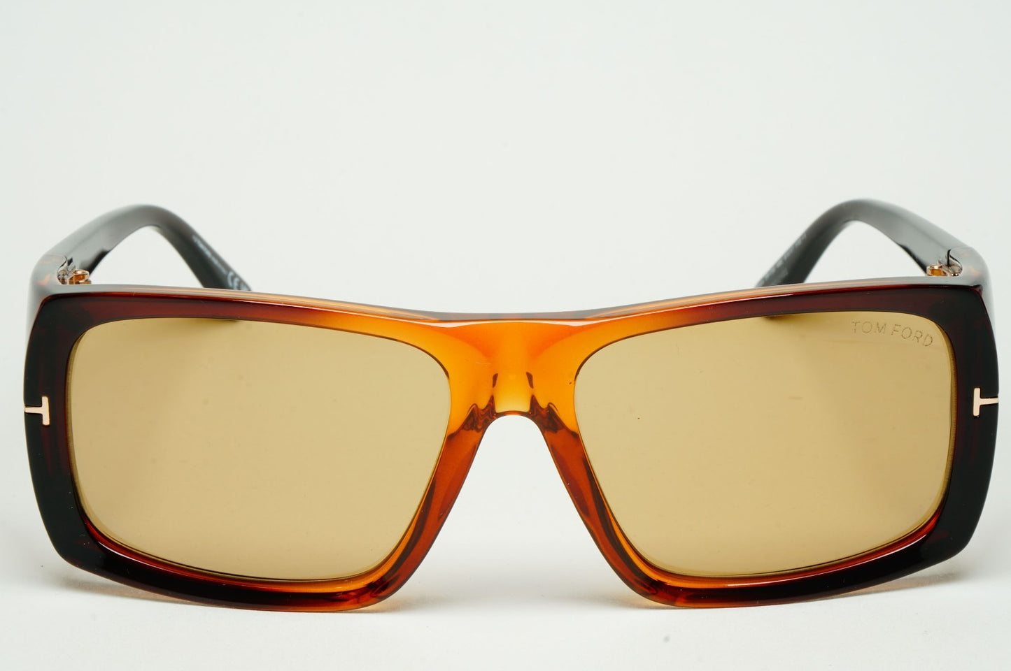 Tom Ford Sunglasses Rizzo Side Window Brown Yellow Square FT0730 TF 730 48E