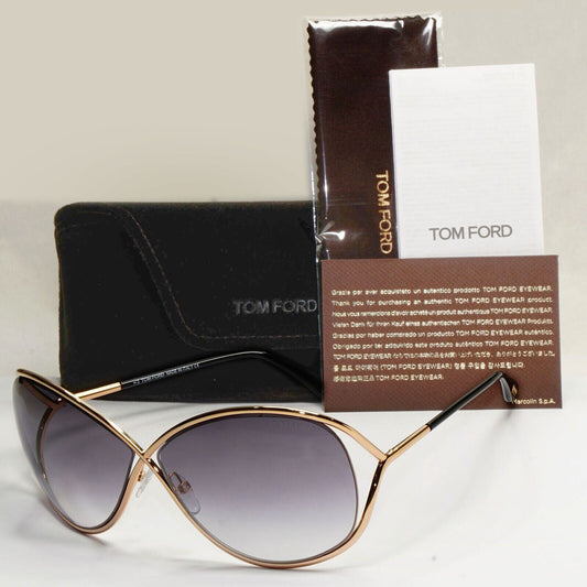 Tom Ford Sunglasses Miranda Gold Grey Gradient Smoke FT0130 TF 130 28B 220324