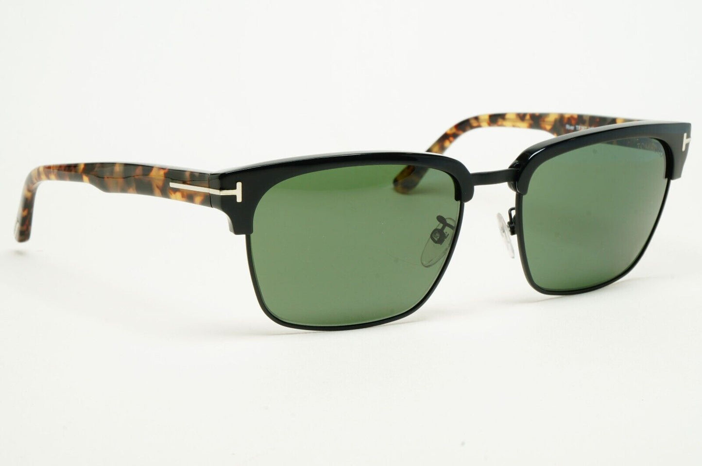 Tom Ford Sunglasses River Black Green Brown Tortoise Square FT0367 TF 367 02B