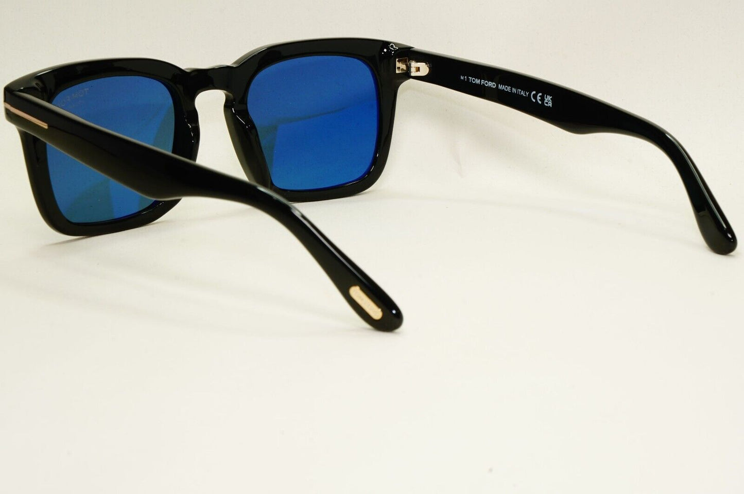 Tom Ford Sunglasses Dax Polarized Black Glossy Square Blue FT0751 TF 751 01V