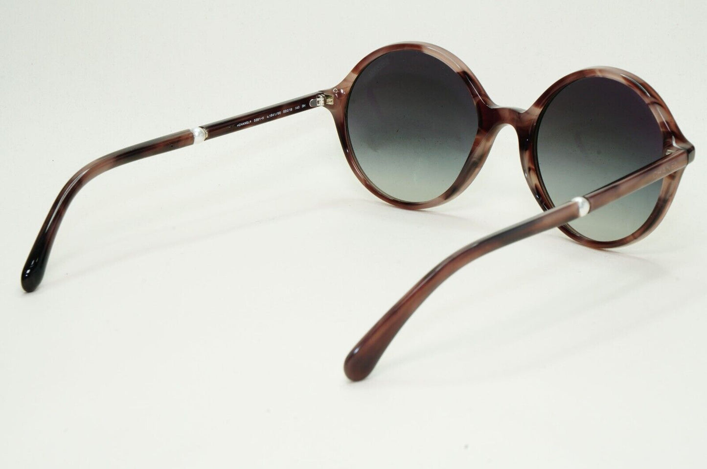Chanel Sunglasses Pearl Brown Tortoiseshell Grey Gradient Round 5391-H c.1641/S6