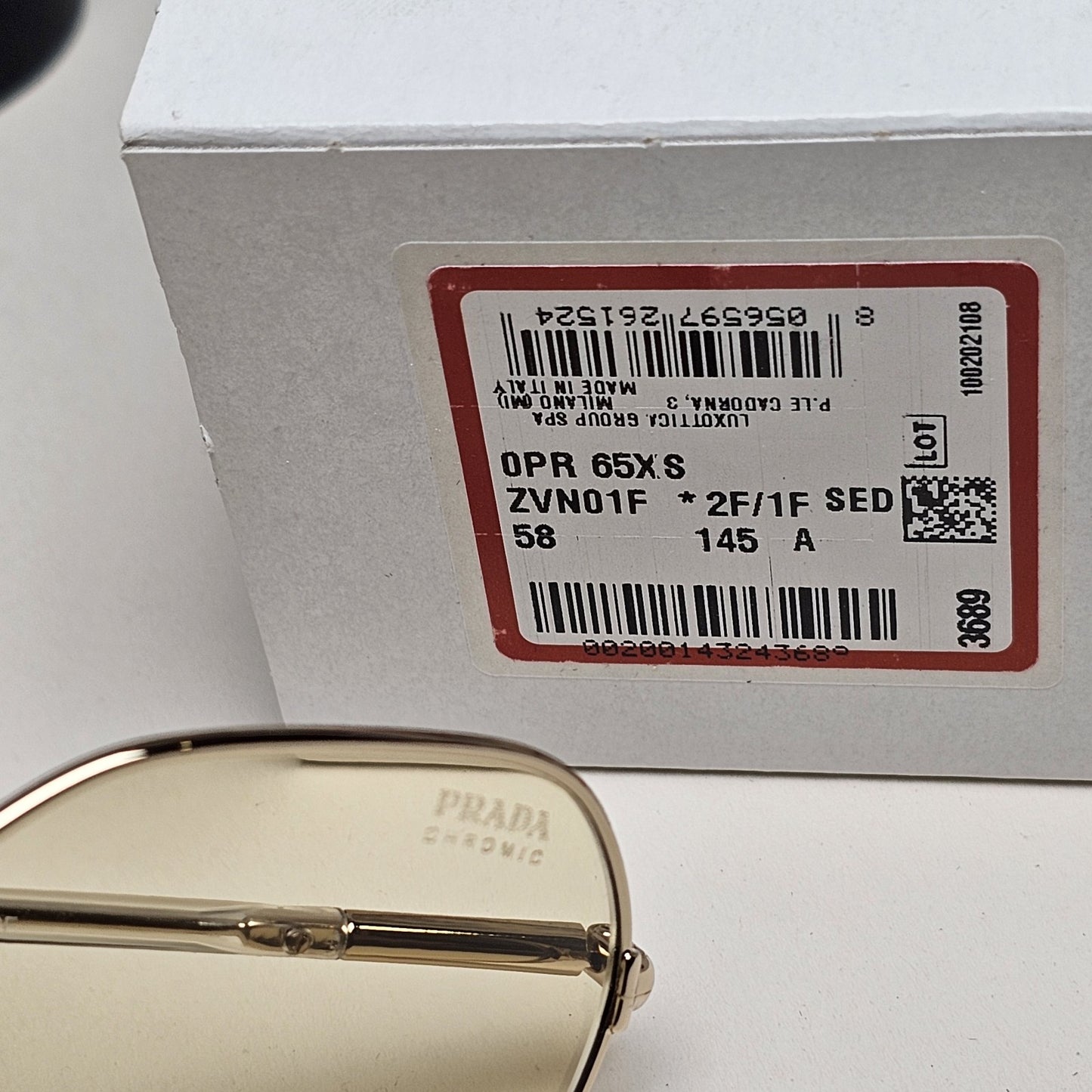 Prada Sunglasses Photochromic Gold Yellow Round PR65XS SPR 65X ZVN-01F