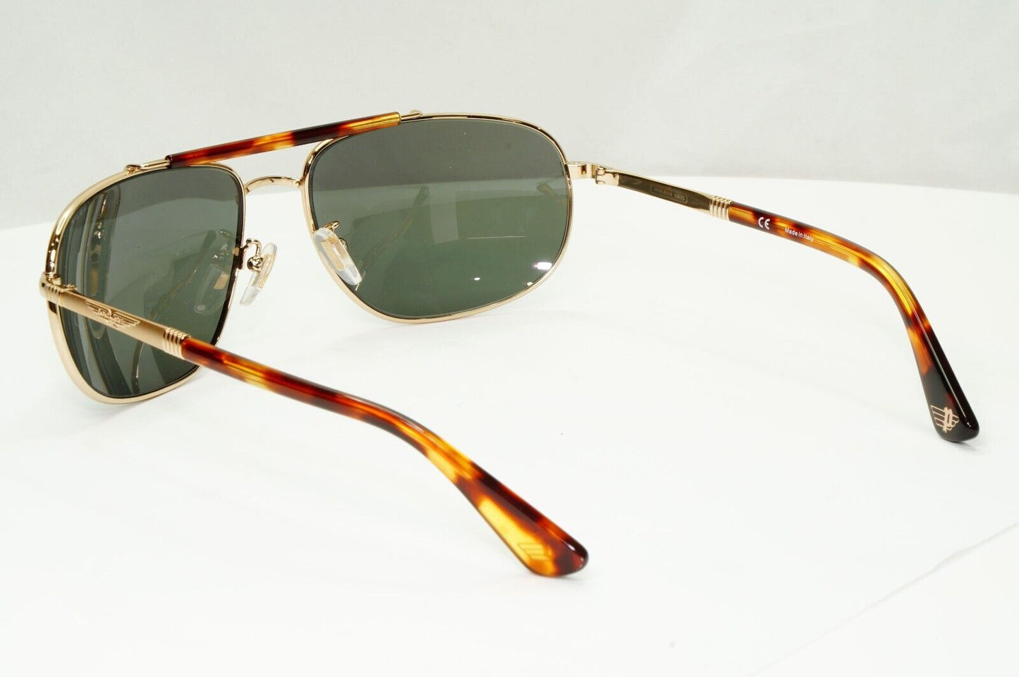 Police Sunglasses Gold Pilot Brown Green Metal SPL D44 Origins 45 COL 0349 62mm