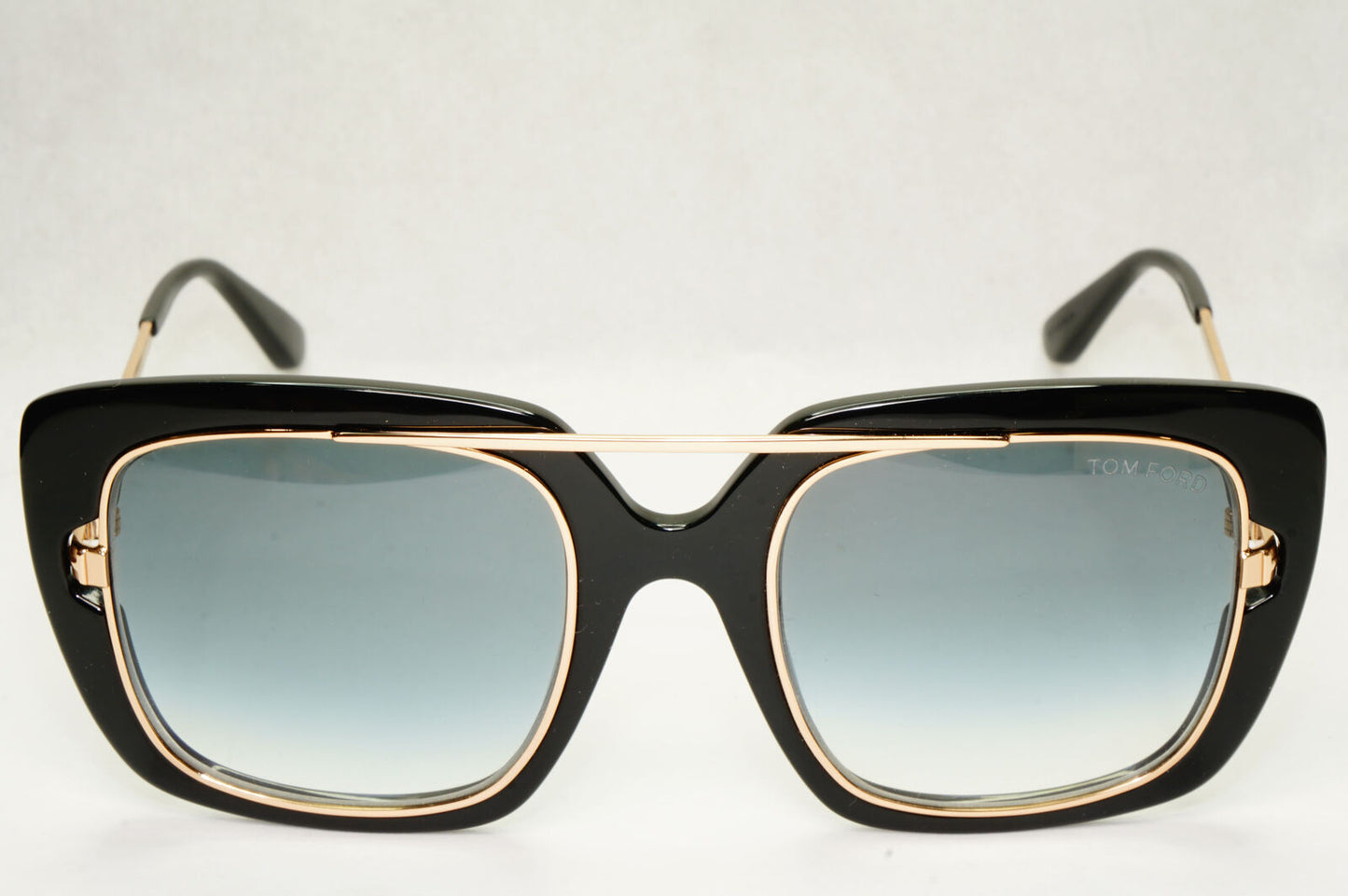 Tom Ford Sunglasses Marissa-02 Black Gold Blue Gradient Square FT0619 TF619 01B