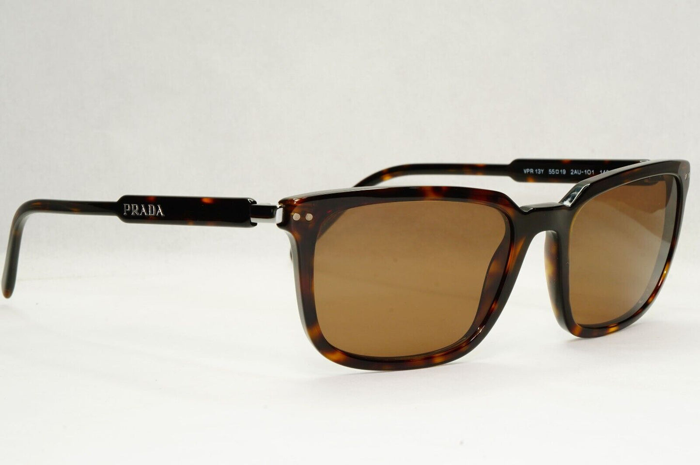 Prada Sunglasses Brown Havana Square Tortoiseshell VPR 13Y PR13YV 2AU-1O1 55mm
