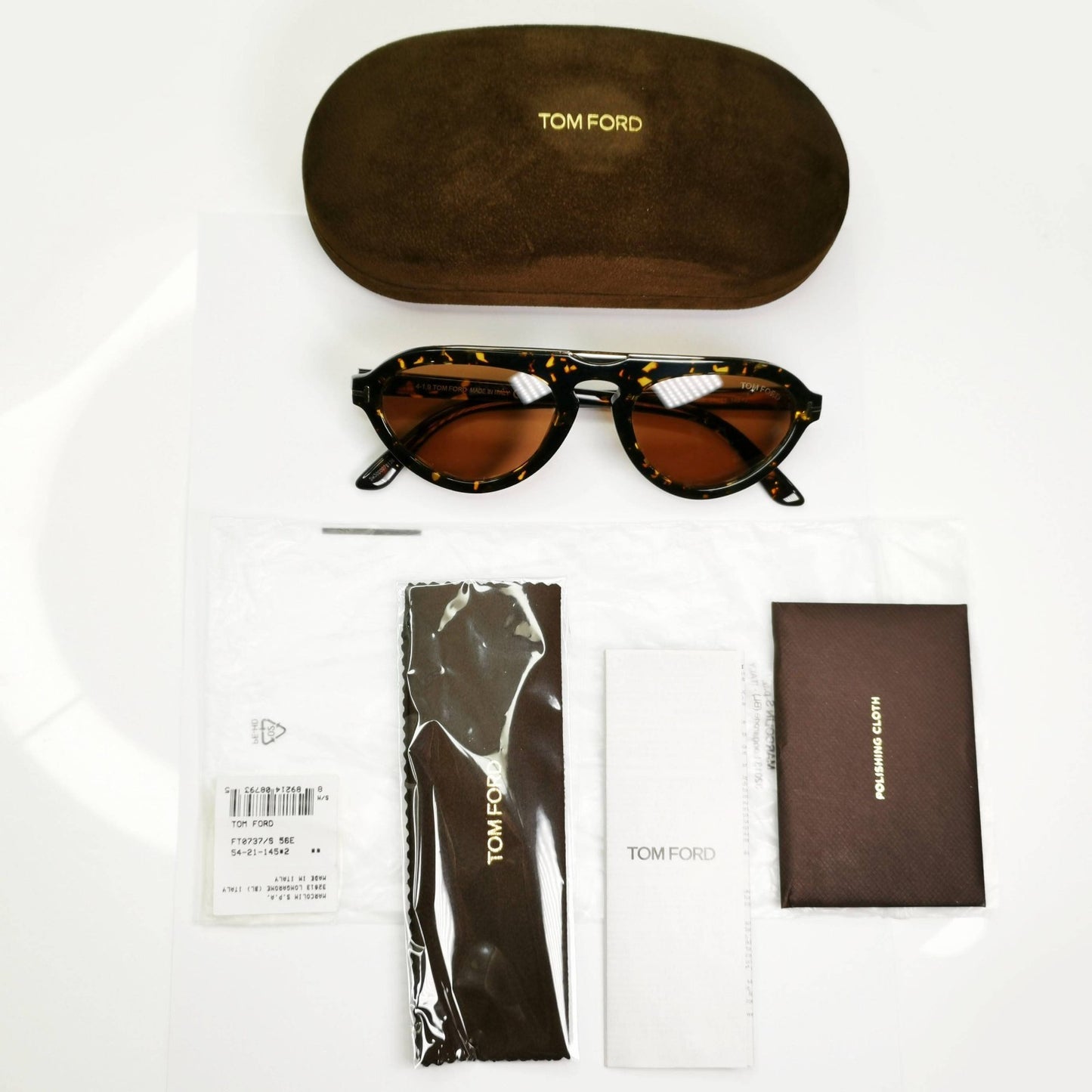 Tom Ford Sunglasses Milo-02 Brown Tortoise Gold FT0737 TF 737 56E 54mm