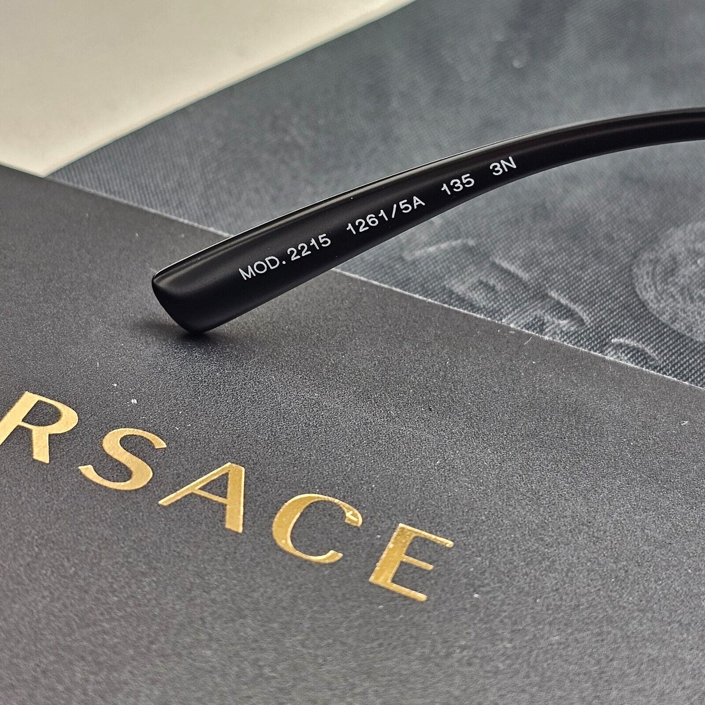 Versace Sunglasses Black Gold Mirror Shield Medusa MOD VE 2215 1261/5A