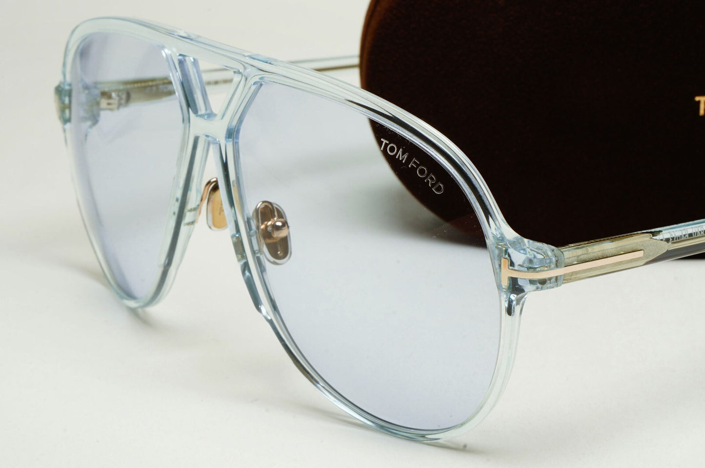 Tom Ford Sunglasses Bertrand Light Blue Oversized Pilot FT1061 TF 1061 84V