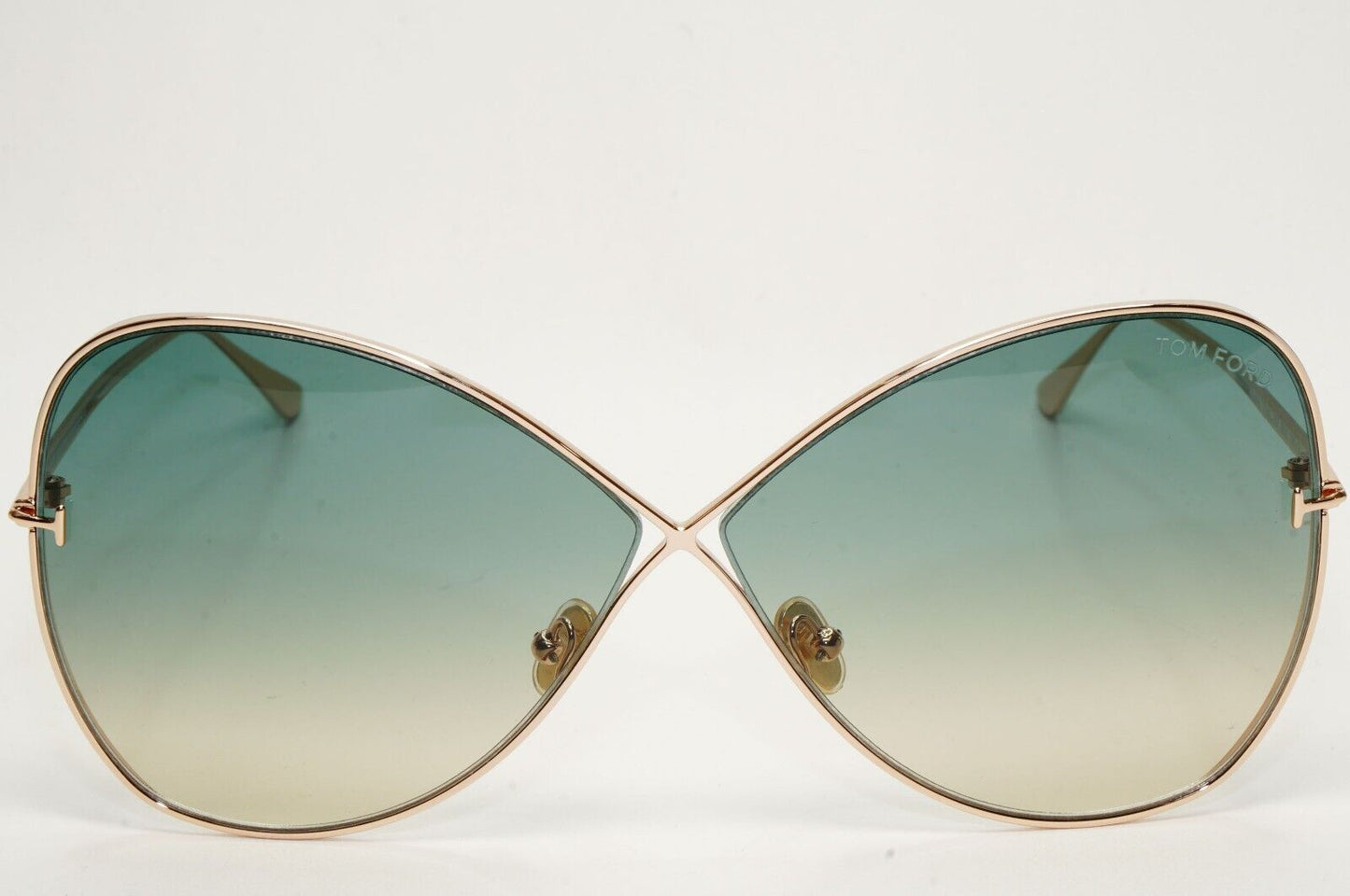 Tom Ford Sunglasses Nickie Rose Gold Green Gradient Butterfly TF0842 TF 842 28P