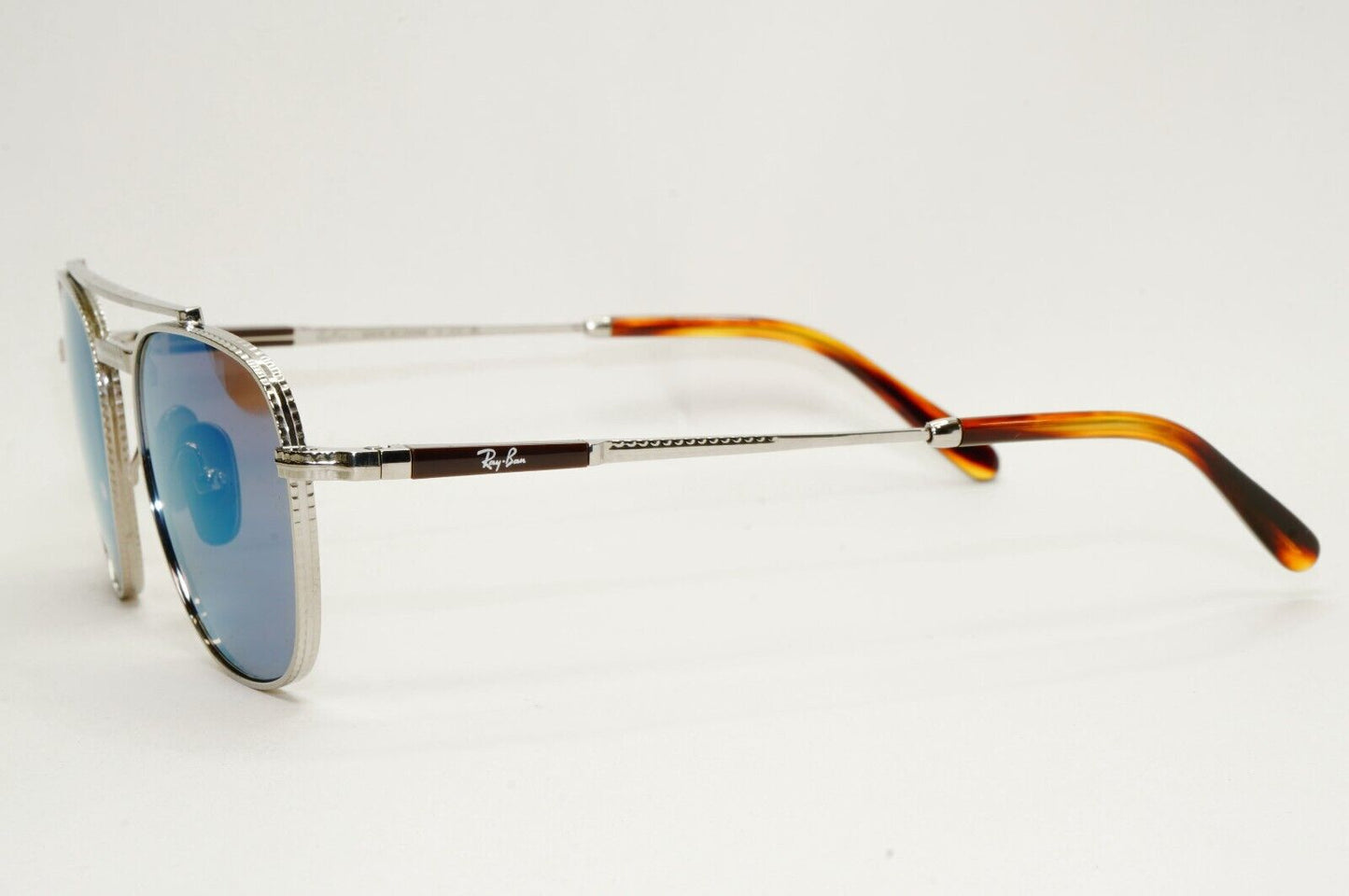 Ray-Ban Sunglasses Frank II Titanium Silver Blue Mirror RB 8258 3139/O4 51mm
