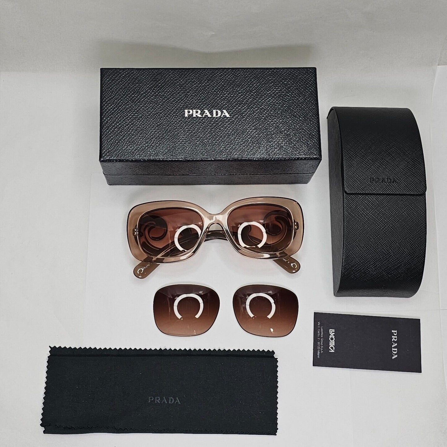 Prada Sunglasses Swirl Baroque 2012 Square Brown PR27OS SPR 27O KAL-1Z1 051223