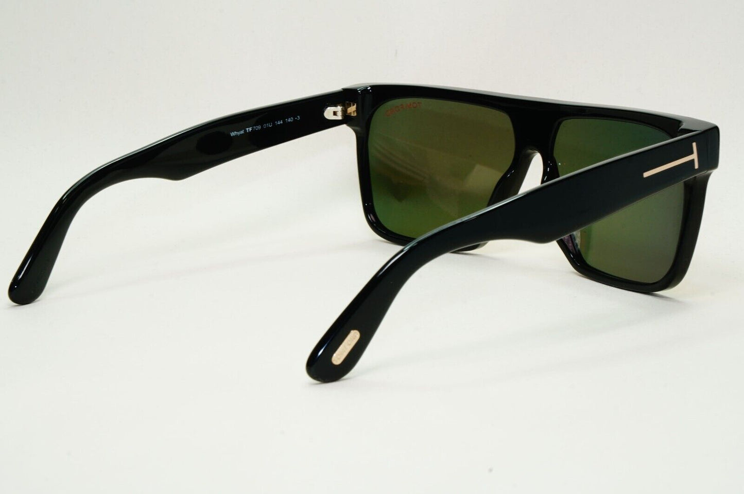Tom Ford Sunglasses Whyat Black Orange Mirror Shield Visor FT0709 TF 709 01U