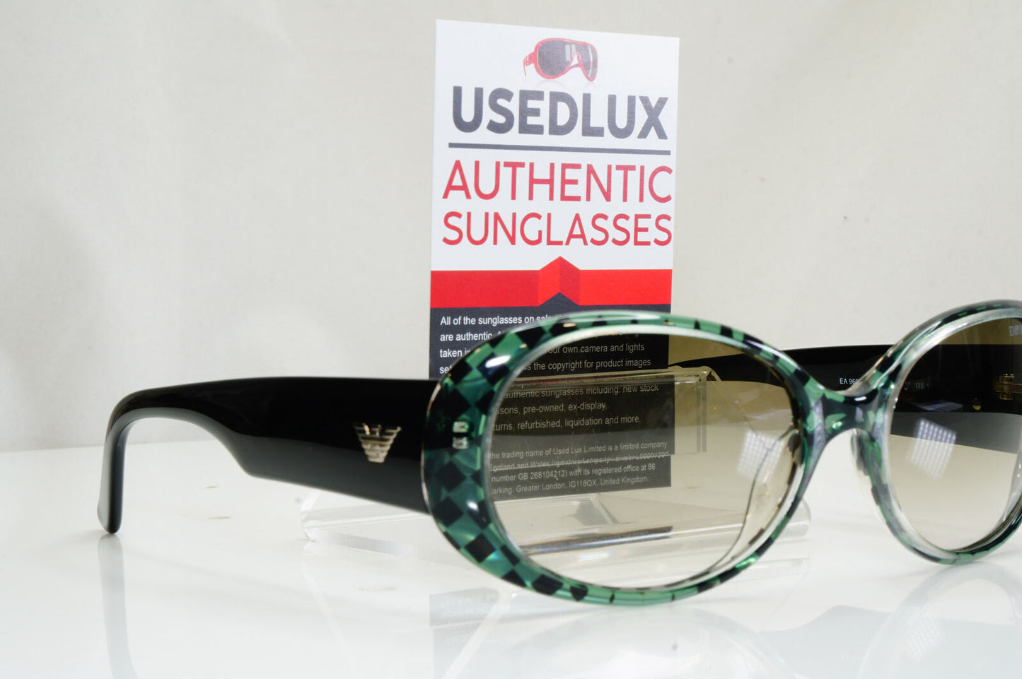 Authentic EMPORIO ARMANI Womens Vintage Sunglasses Black EA 6908 IO8ZW 27646