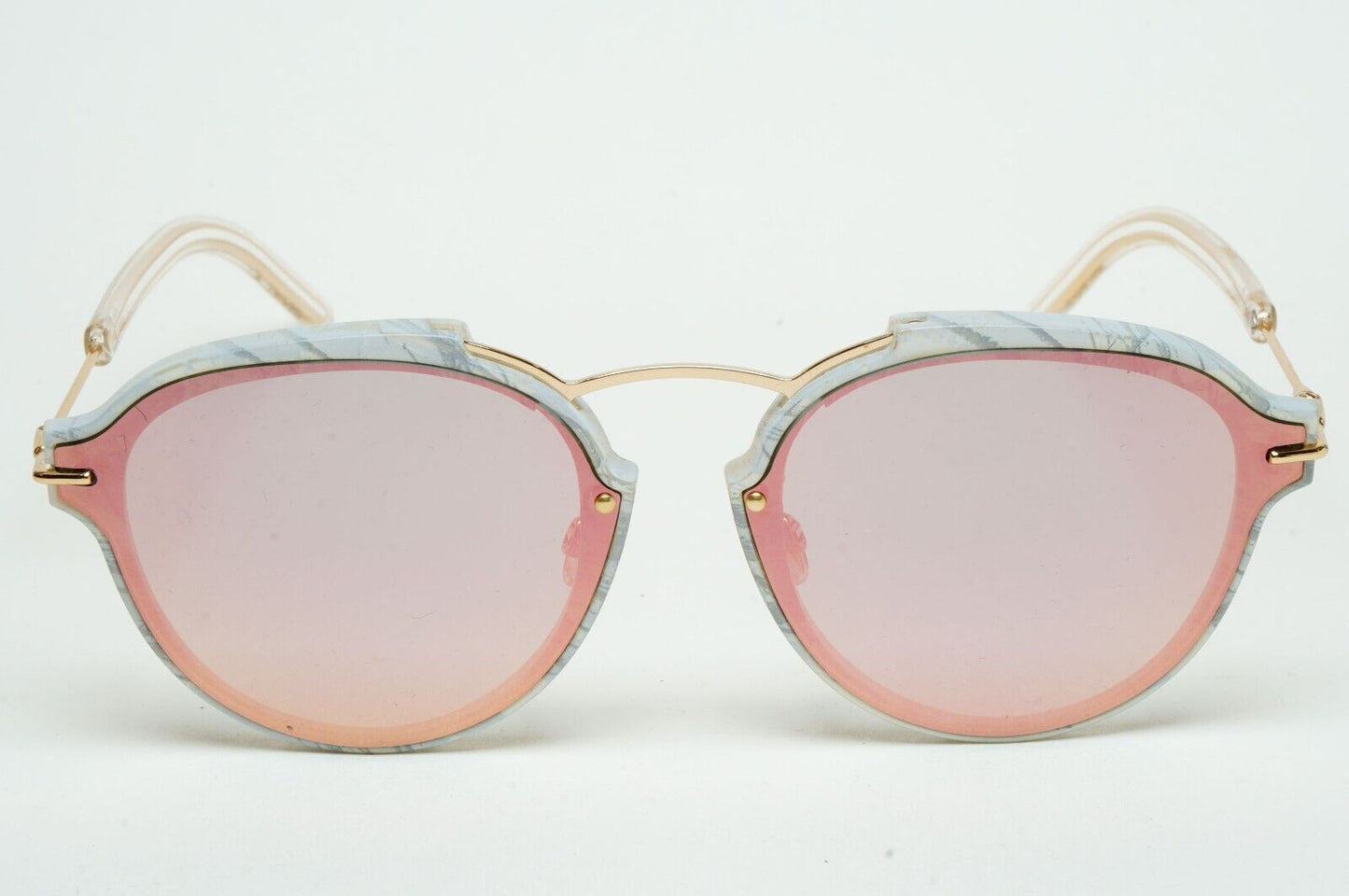 Dior Sunglasses Gold Grey Pale Pink Mirror Eclat GB70J 60mm 120125