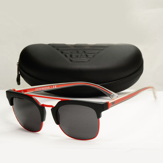 Emporio Armani Sunglasses Red Black Square Mens EA 4093 5042/87 141122